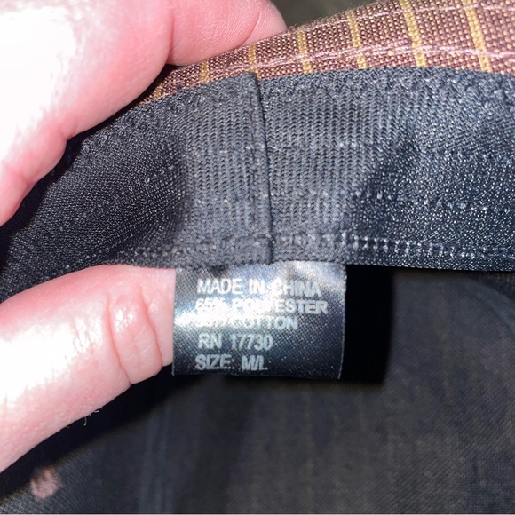 🔥 3 for $15 🔥 Brown and beige pinstripe fedora M/L - Picture 8 of 9